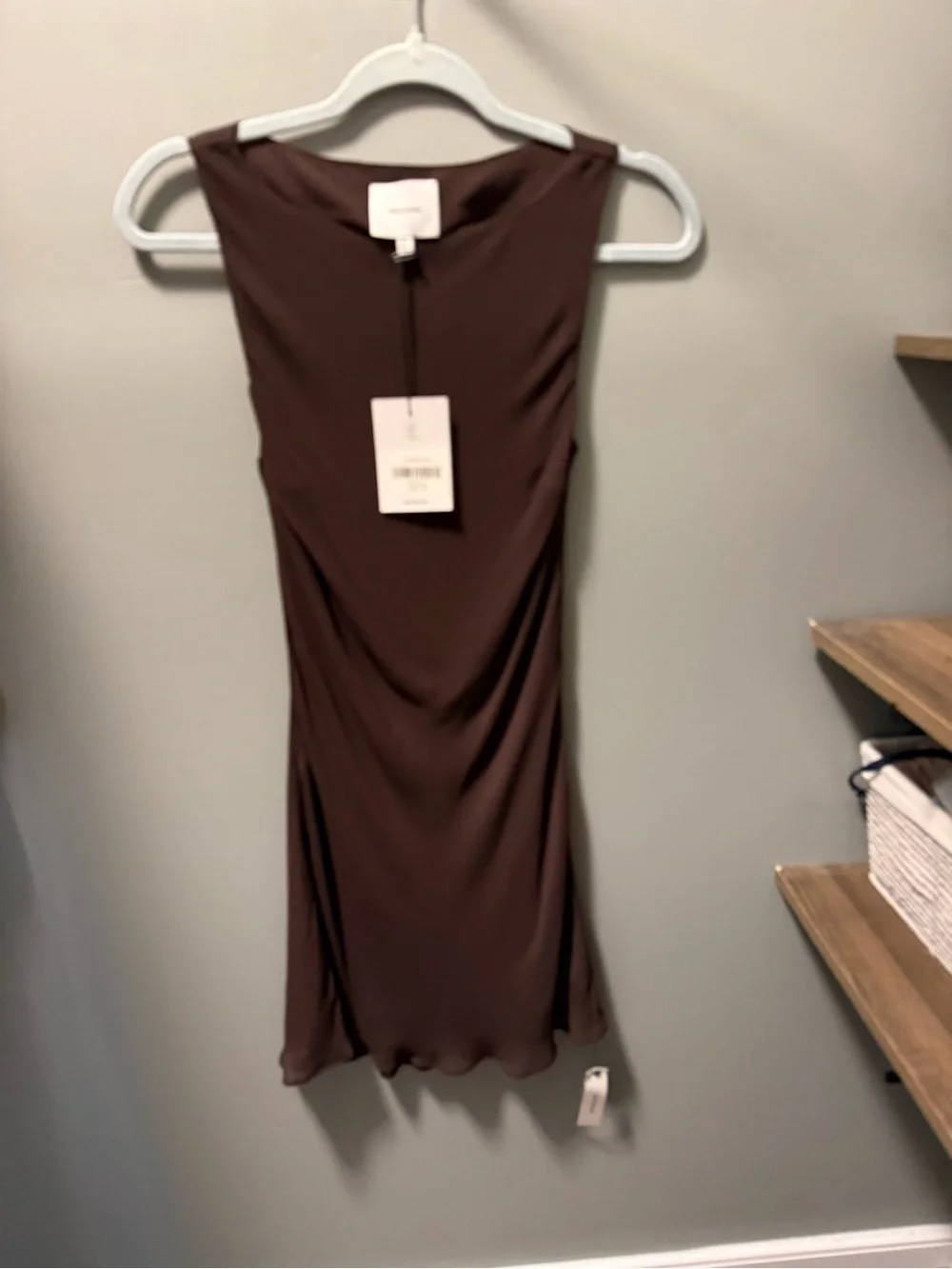 Reformation Dale mini dress in mole NWT 0 - Picture 4 of 5